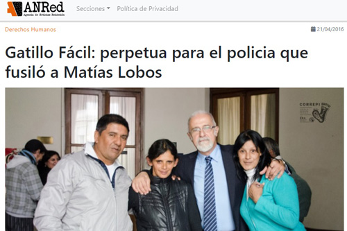 Gatillo Fácil: perpetua para el policía que fusiló a Matías Lobos